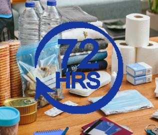 EP Tile - 72 hrs Kit - emergency household items on a table