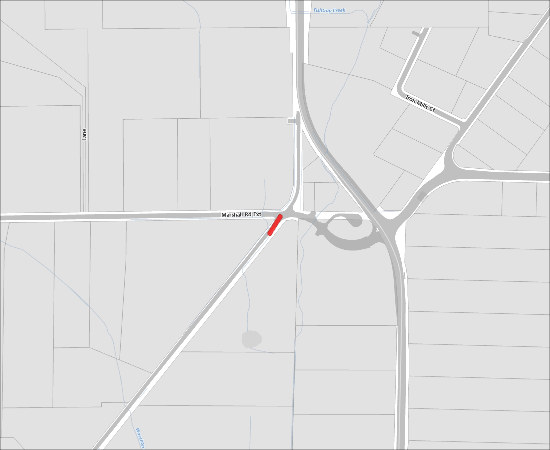 Single Lane, Alternating Traffic for Fortis Gas Valve Maintenance on Marshall Road