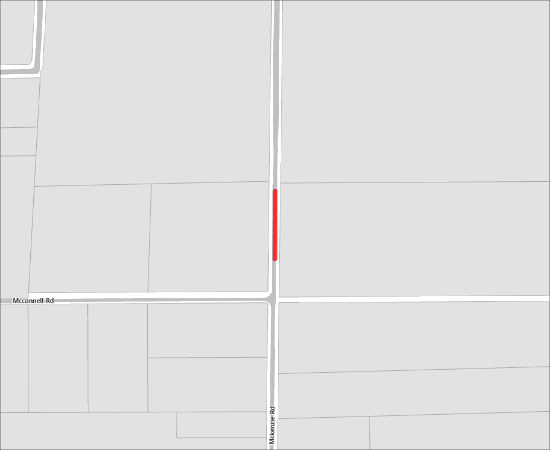 Single Lane, Alternating Traffic for Course on Road Practical on McKenzie Road