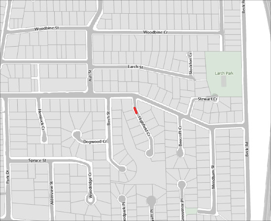 Single Lane, Alternating Traffic for Fortis Gas Service Installation on Highfield Crescent