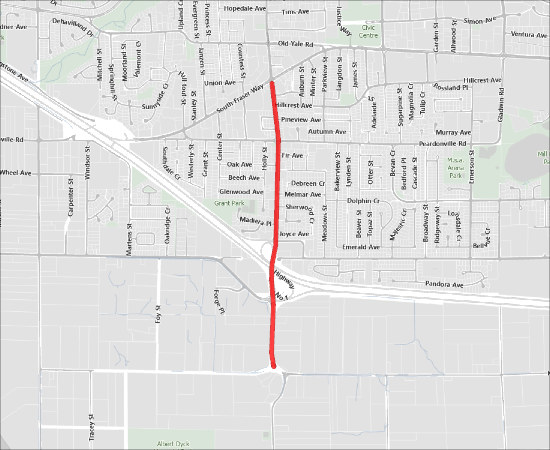 Clearbrook road closure for landscaping