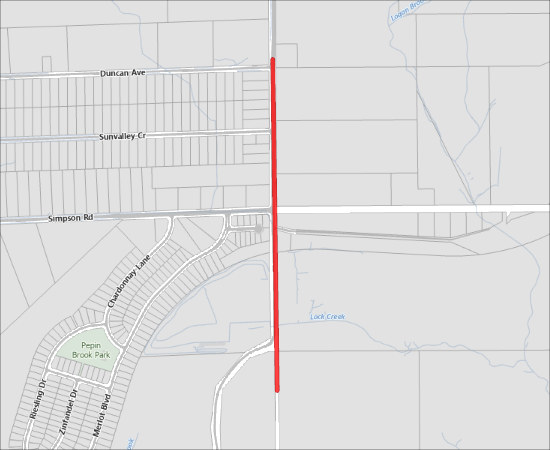 Single Lane for Fortis Gas Main Installation on Ross Road