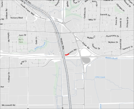 Single Lane, Alternating Traffic for Water Main Infrastructure Installation on Lonzo Rd