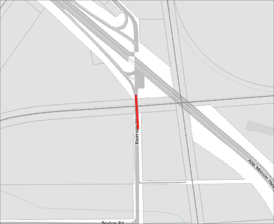 Full Road Closure for CN Railway Track Repair on Riverside Rd