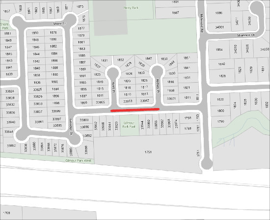 Full Road Closure for Gilmour Park Opening Event on Gilmour Drive