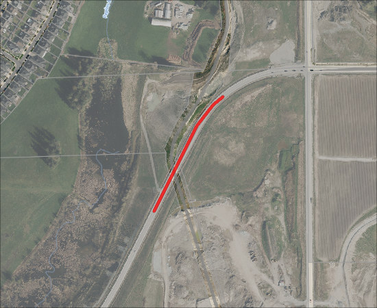 Single Lane, Alternating Traffic for Test Hole Drilling on Marshall Road Ext