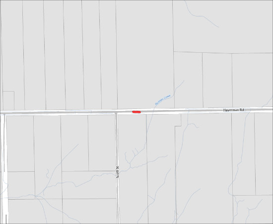 Single Lane, Alternating Traffic for Fortis Gas Service Abandonment on Haverman Rd