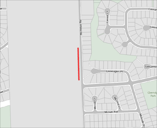 Single Lane Closure for Surveying on Mcmillan Rd