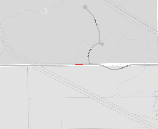 Single Lane, Alternating Traffic for Installation of Solar Speed Reader Signs on Harris Road