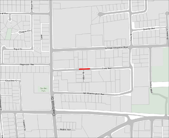 Single Lane, Alternating Traffic for Fortis Gas Service Abandonment on Tims Ave