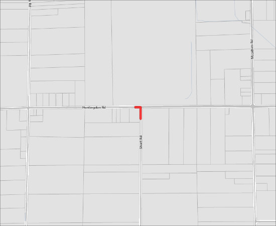 Short Duration Stoppages for Road Shoulder Widening on Huntingdon Rd