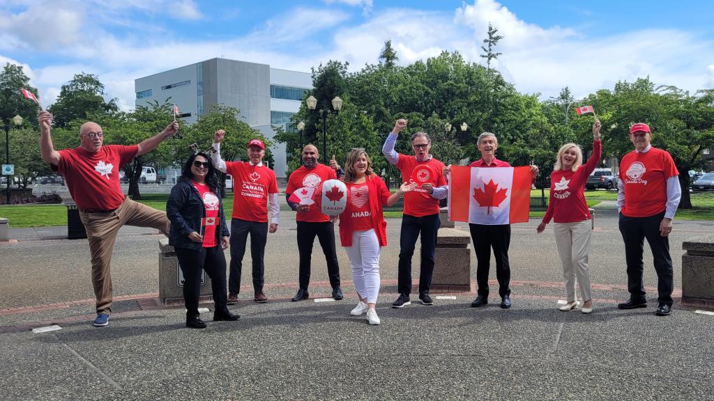 Mayor and Council get in the Canada Day spirit.