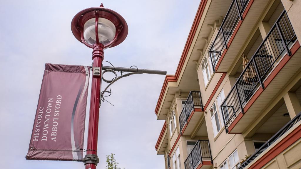 Light pole in downtown abbotsford