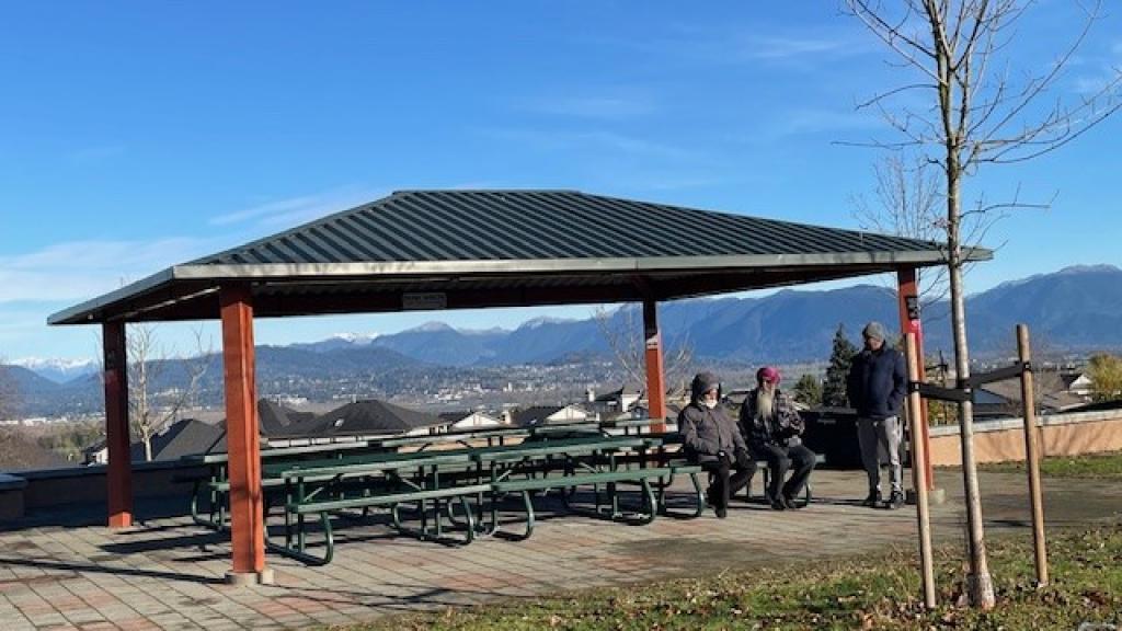 Picnic shelter with no sides