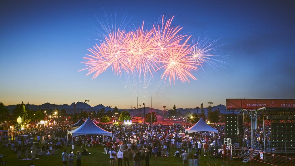 Image of fireworks display during last year's Canada Day event.