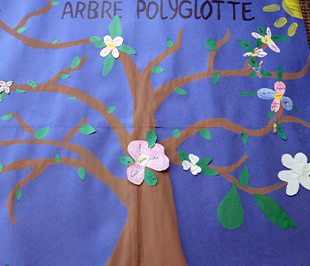 Hand made Polyglot tree from Cafe Franco for Neighbourhood Grant project in 2025