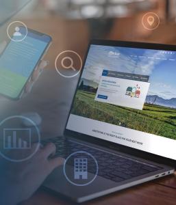 GIS site finder mobile app display