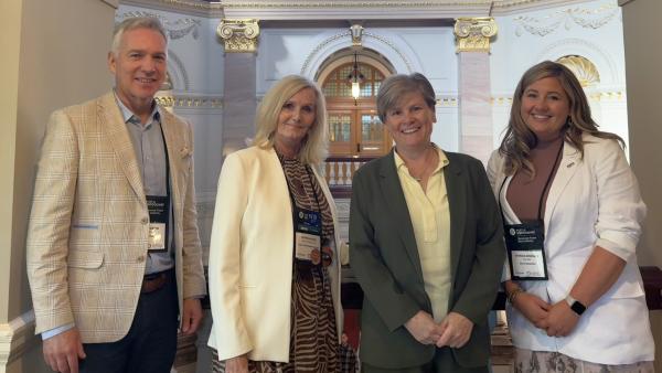 Mayor Siemens and Councillors Ross and Driessen with BC Minister of Health Josie Osborne.