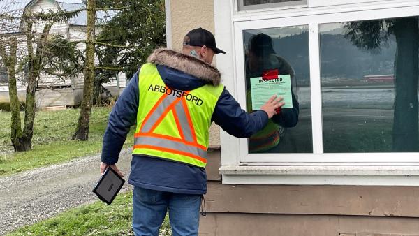 Staff members inspected homes in the affected area to determine if they were safe for residents to return.