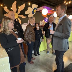 Mayor and Council at Foxglove Floral Café.